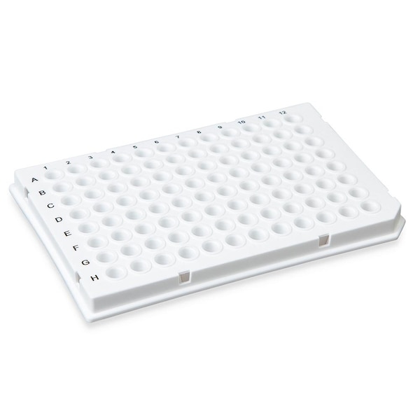 Globe Scientific 96-well PCR plate, 0.1ml, low profile, white PK PCR-HS-01W - main